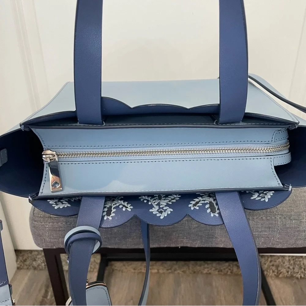 KATE SPADE Magnolia Street Mini Mina Eyelet Satchel - Pastel Blue - Picture 12 of 15